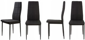 Set de 4 scaune negre cu design modern