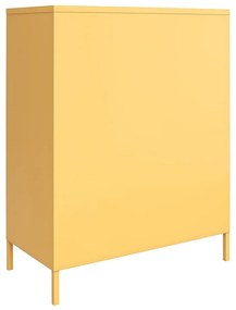 Dulap metalic galben Novogratz Cache, 80 x 102 cm