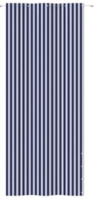 Paravan de balcon,albastru si alb,100 x 240 cm, tesatura oxford Albastru si alb, 100 x 240 cm