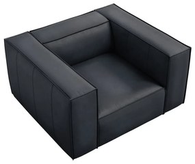 Fotoliu albastru închis cu tapițerie din piele Madame – Windsor &amp; Co Sofas