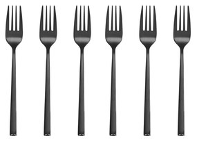 Set furculita desert, 6 piese, Como Black