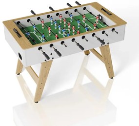 Juskys Fotbal de masă 142x76x88 cm - natural/alb