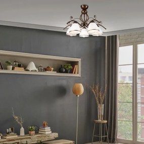 Lustră aplicată RETRO 5xE27/60W/230V patină bronz