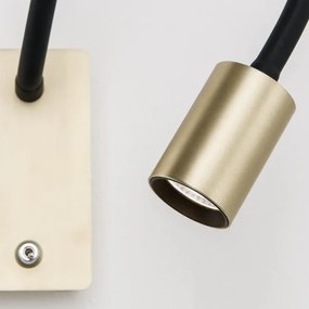 Aplica minimalista cu reader LED directionabil Kurt alama