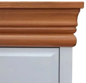 Sifonier cu 2 usi si 2 sertare, lemn masiv, alb/natur Toscana