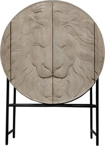 Bufet Elegant din Lemn de Mango, Albit, LION 140cm 3D