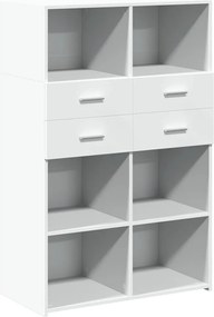 vidaXL Dulap înalt, alb, 80x42,5x124 cm, lemn prelucrat