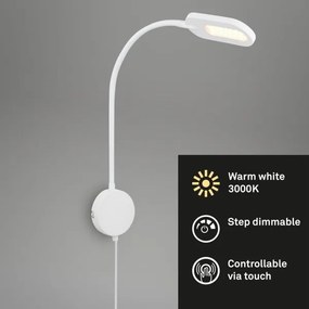 Lampă LED flexibilă dimabilă de perete Briloner 2177016 LED/6W/230V alb
