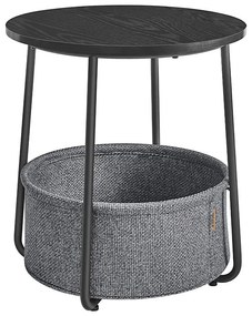 Măsuță laterală NOIRA, negru/gri