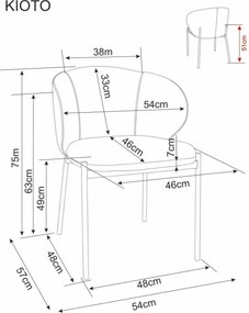 Scaun de masa KIOTO, casmir/bej deschis
