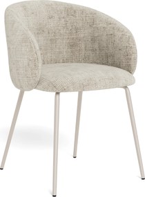 MAZZONI EXPORT CLARA Bej (țesătură Juto 4)/picioare bej-gri (cașmir) - SCAUN MODERN ADÂNC TAPIȚAT PENTRU SALON/LIVING/BIROU LOFT