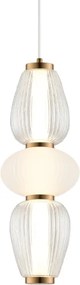 Lustru LED suspendat pe cablu SHINY LED/17W/230V alb/auriu