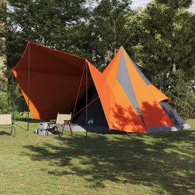 vidaXL Cort de familie Tipi Gri și Portocalie 510 x 690 x 330 cm