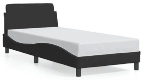 373074 vidaXL Cadru de pat cu tăblie, negru, 80x200 cm, catifea