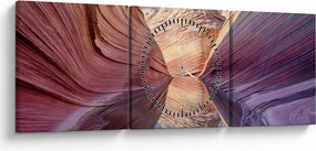 Tablou - valurile de Arizona (cu ceas) (90x30 cm)
