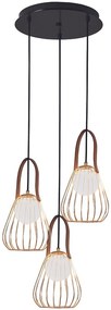 Suspensie Levik, G9, Gold|Black, 3 X Max 40W, 4197500, Viokef Grecia