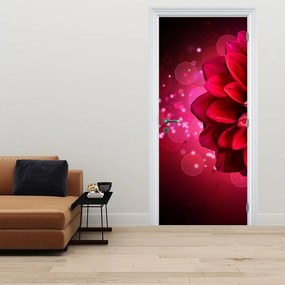 Fototapet pentru ușă - Floare roșie (95x205cm)