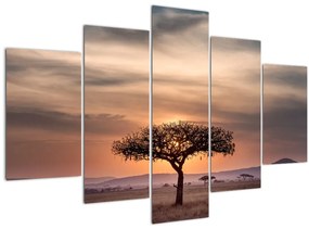 Tablou apusului de soare în Tanzania (150x105 cm)