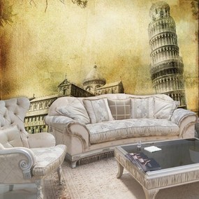 Fototapet - Vintage Art Pisa (254x184 cm)