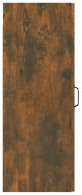 Dulap de perete suspendat, stejar fumuriu, 34,5x34x90 cm 1, Stejar afumat