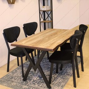 Masă Barton Nuc din MDF, Pentru Bucătărie sau Living