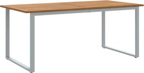vidaXL Masă de Grădină Gri 180 x 90 x 75 cm Lemn Solid de Acacia