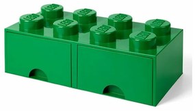 Cutie depozitare 2x4 Cu sertare, Verde