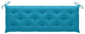 Banca de gradina, perna albastru deschis, 150 cm lemn masiv tec Albastru deschis, 150 cm, 1