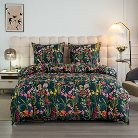 Lenjerie de pat din microfibra MYSTIC GARDEN verde inchis Dimensiune lenjerie de pat: 70 x 90 cm | 140 x 220 cm