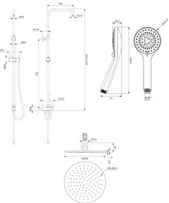 OMNIRES SYSYOSEMITELUXCR - Set de duș YOSEMITE crom lucios