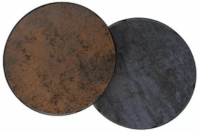 Mese de depozitare PENELOPE set 2 buc Ø 50 cm, maro/negru