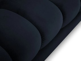 Colțar tapițat Bali, Albastru închis/5 locuri/picioare negre/partea stângă/ L293 x l185 x h75