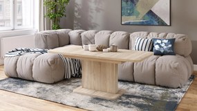 Mazzoni ASTON MINI-Z Stejar Sonoma - MĂSUȚĂ DE CAFEA MODERNĂ EXTENSIBILĂ REGLABILĂ PE ÎNĂLȚIME MASĂ TRANSFORMABILĂ