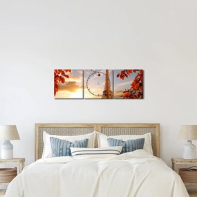 Tablou - Paris (cu ceas) (90x30 cm)