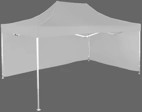 Pavilion de grădină  3x4,5m – din aluminiu, 2 pereţi laterali, Gri / antracit