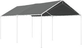 Outsunny Acoperiș Carport 10 x 20 ft, Husă de Schimb Rezistentă la UV cu Corzi Elastice, Gri Închis | Aosom Romania