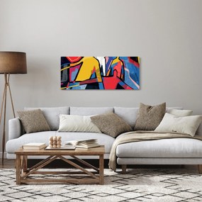 Tablou - Abstract bărbați (120x50 cm)