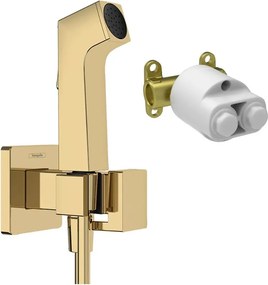 Set dus igienic cu corp ingropat Hansgrohe Bidette E EcoSmart 1 jet auriu lucios