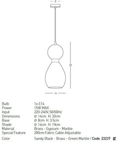 Pendul design decorativ modern Rupert II