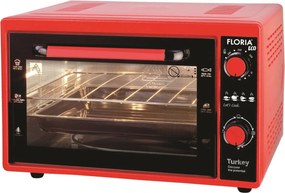 Cuptor electric Floria ZLN2898,ROSU capacitate 38 Litri, Putere 1500W, Gratar, Tava inclusa