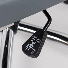 Scaun birou din piele ecologică și baza metalică OFF 319 gri