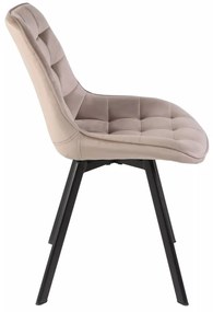 Scaun rotativ Monti velvet bej inchis/negru Blu40
