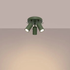 Spot Sollux SL.1503 RING 3xGU10/10W/230V verde