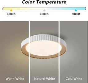 BRILAGI - Plafonieră LED dimabilă NEXO, 48W, 230V, 3000–6000K, albă, Ø 43 cm, cu telecomandă