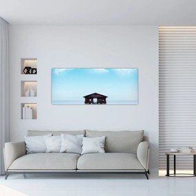 Tablou cu casă pe mare (120x50 cm), în 40 de alte dimensiuni noi