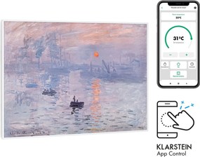 Klarstein Wonderwall Air Art Smart, încălzitor cu infraroșu, 80 x 60 cm, 500 W, aplicație, răsărit