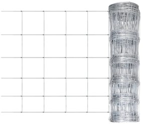 Gard de gradina, argintiu, 50x0,8 m, otel zincat 1, 50 x 0.8 m, 6 wires (1.6 mm), 30 cm