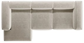 Colțar bej (cu colț pe partea stângă/cu șezlong) Bergamo – Cosmopolitan Design