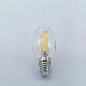 Bec LED Vintage filament 4W(38W) Braytron, flacara, E14, 470lm, lumina calda(3000 K), clasa energetica E
