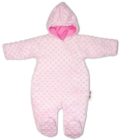 Salopetă de iarnă/îmbrăcăminte cărucior Minky Baby Nellys, izoterm - roz 56-62 (0-3 m)